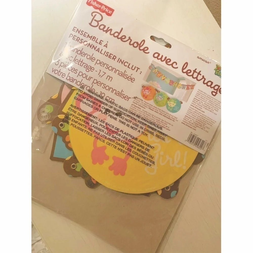 Fisher Price Baby Shower Jumbo Letter Banner Kit (6ft)